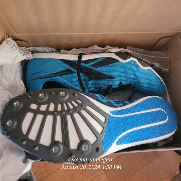 Reebok Mens London Distance Blue Track Shoes Running Shoe Athletic Shoes #9,12 - Picture 7 of 12